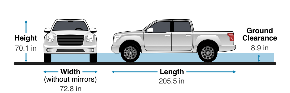 Nissan frontier height Nissan frontier height